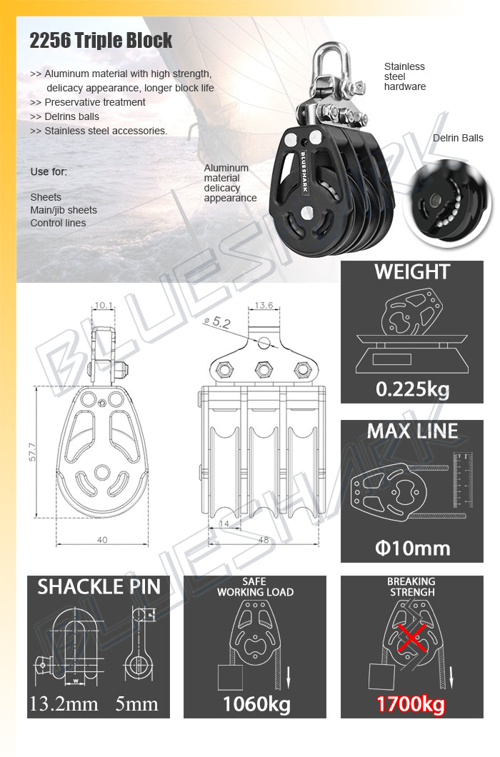 Blueshark 38mm Triple Block