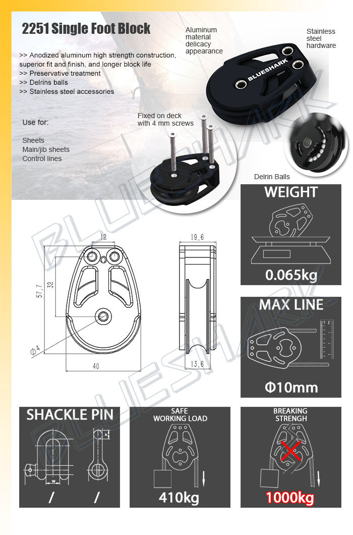 Blueshark 38mm Foot Block