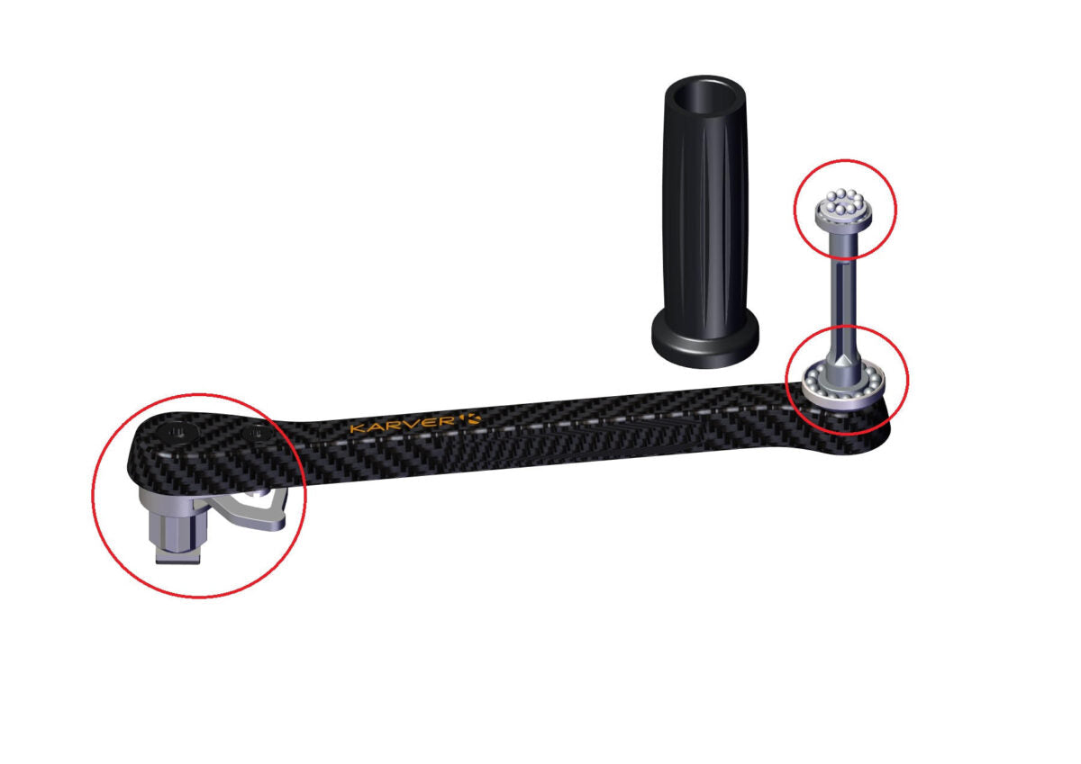 Karver KWH20 Carbon Fibre Winch Handle 20cm/8"