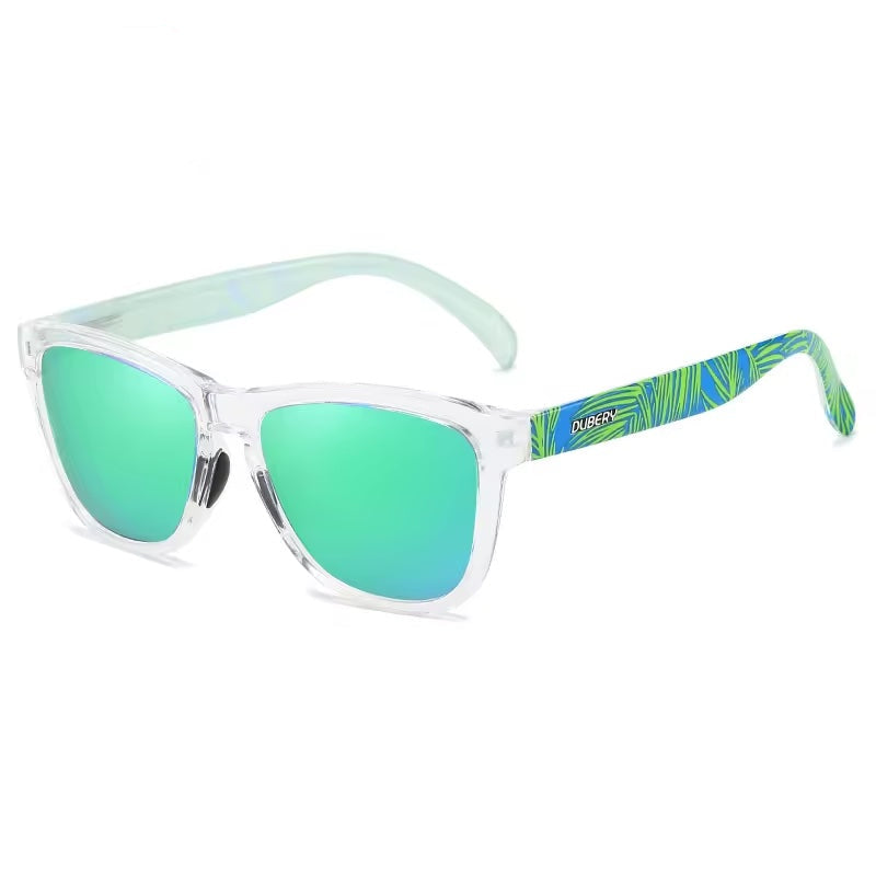 Polarised Sunglasses Clear with Green Lenses