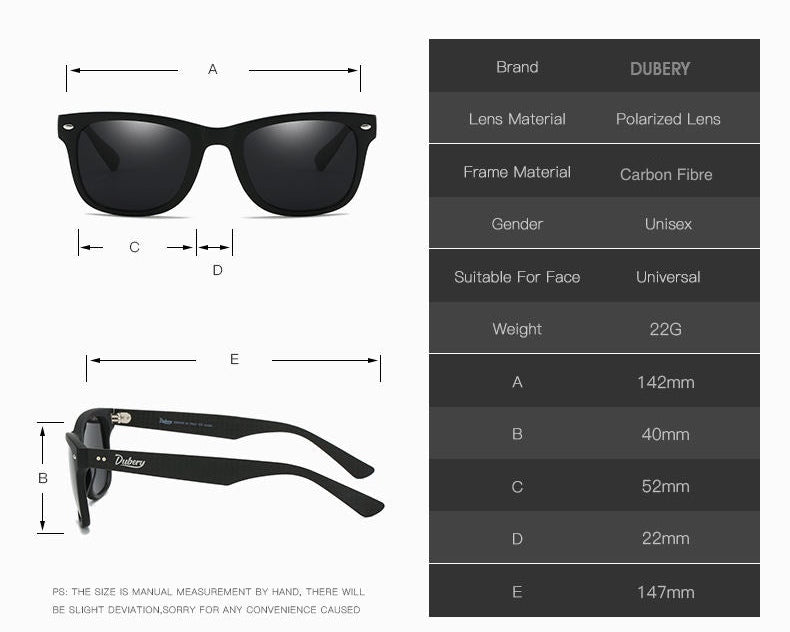 Carbon Fibre Frame Polarised Sunglasses Green Lens