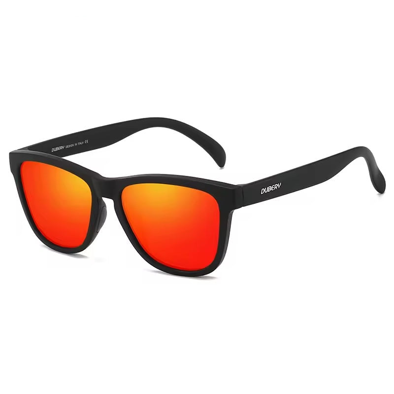 Polarised Sunglasses Matte Black with Red Lenses