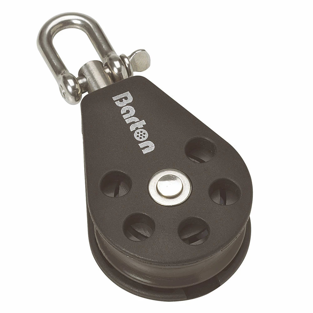 Barton 30mm Plain Bearing Pulley Block Single Swivel