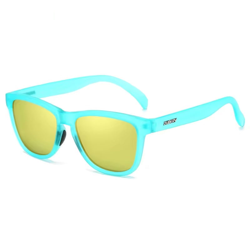 Polarised Sunglasses Turquoise with Gold Lenses