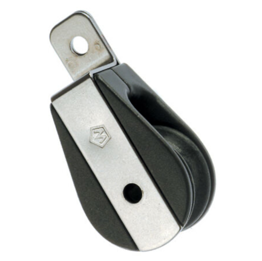 Wichard Single ball bearing block - Sheave 18 - Cheek Block