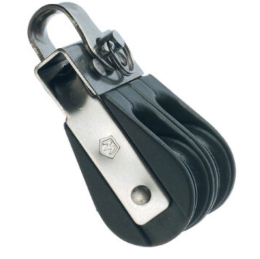 Wichard Double ball bearing block - Sheave 18 - Fixed eye