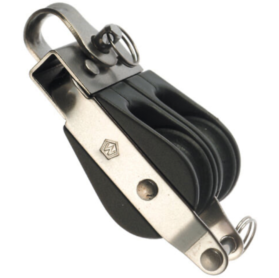 Wichard Double ball bearing block - Sheave 18 - Fixed eye & becket