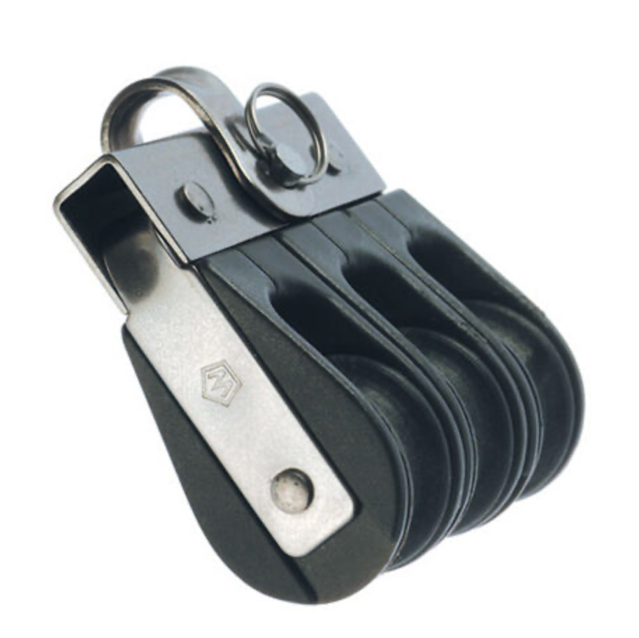 Wichard Triple ball bearing block - Sheave 18 - Fixed eye