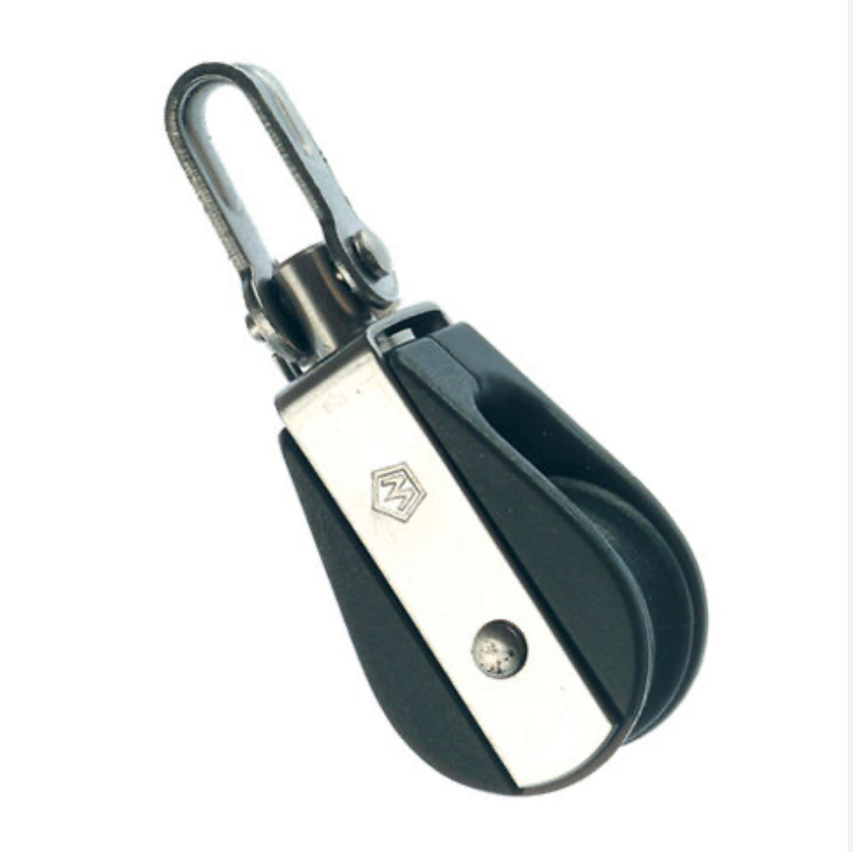 Wichard Single plain bearing block - Sheave 25 - Swivel head