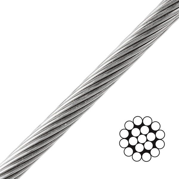 Guardrail 1 x 19 Stainless Steel Wire