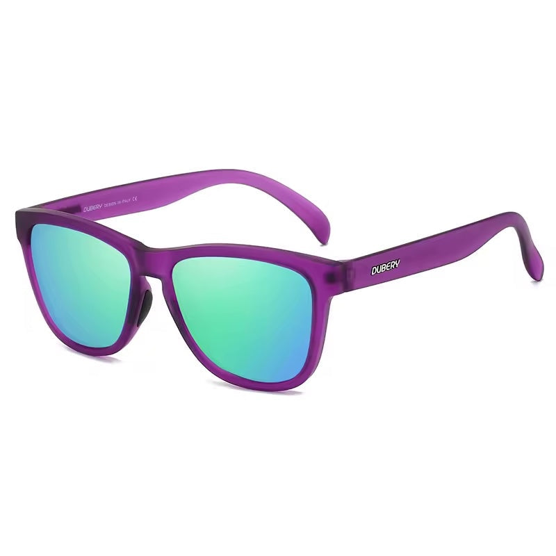 Polarised Sunglasses Purple with Green Lenses