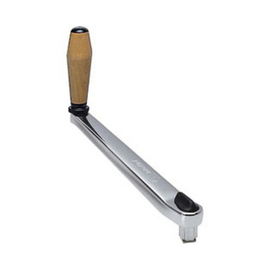 Antal Winch Handle 10"/250mm - Simple Grip Chromed Wood Handle