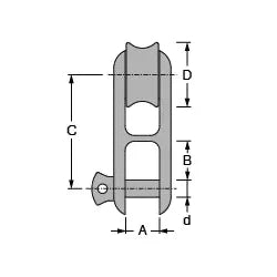 Antal Main Halyard Shackle 12mm Line Size