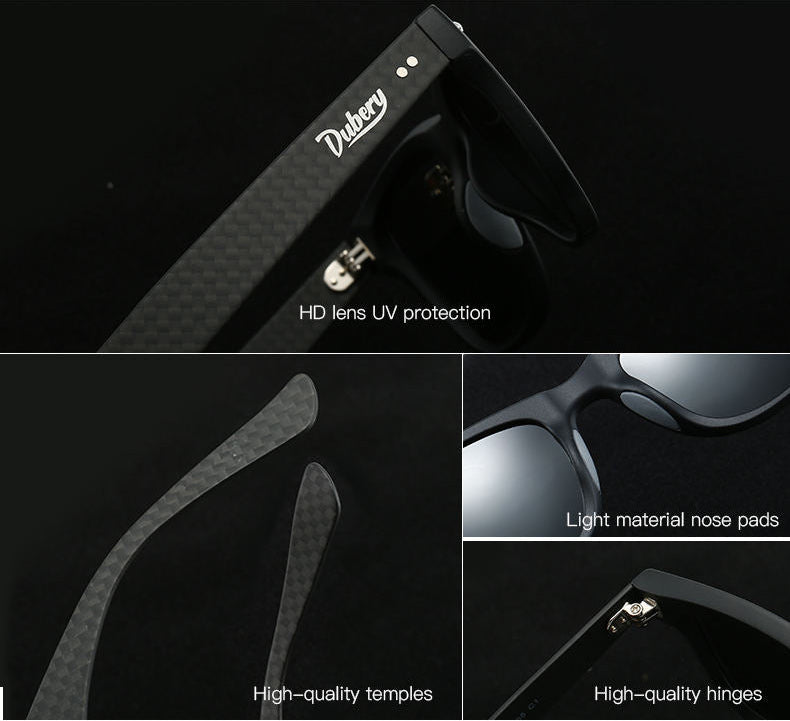 Carbon Fibre Frame Polarised Sunglasses Black Lens