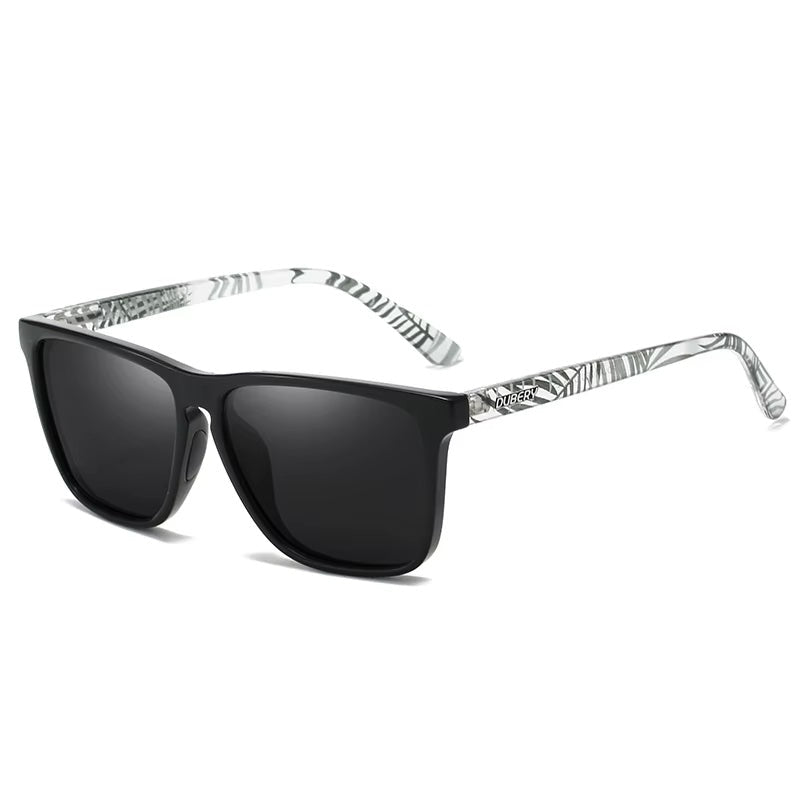 Polarised Sunglasses Black Stripes with Black Lenses