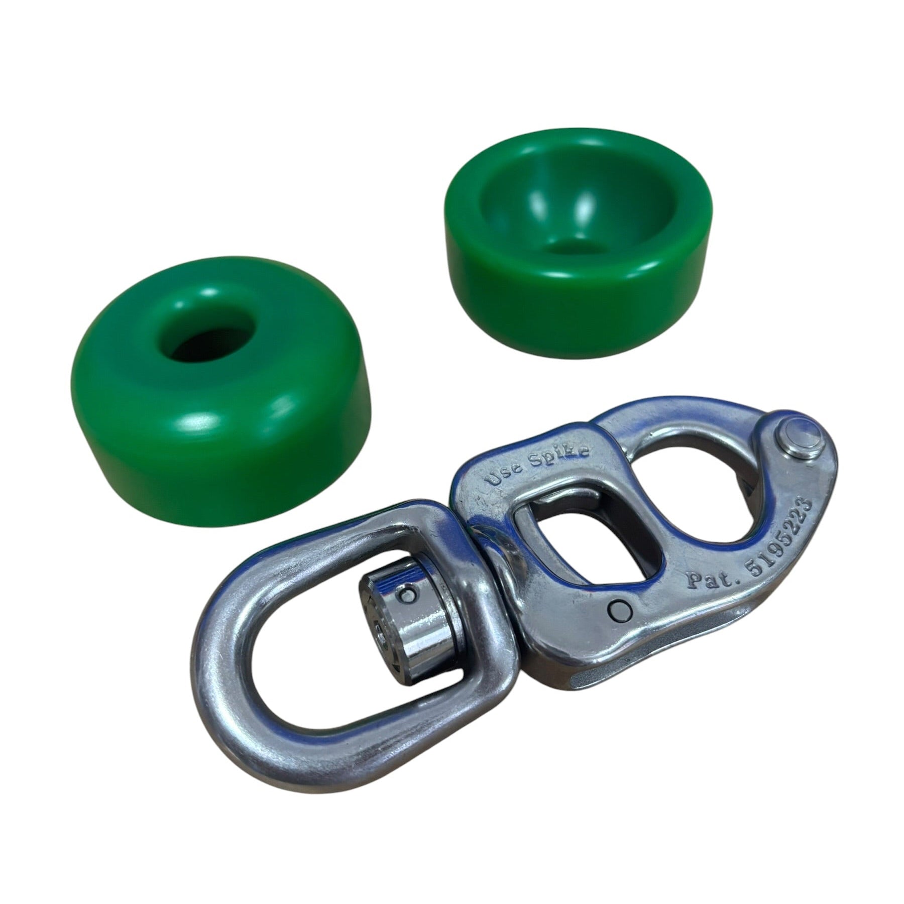 sailing halyard stopper puck green 