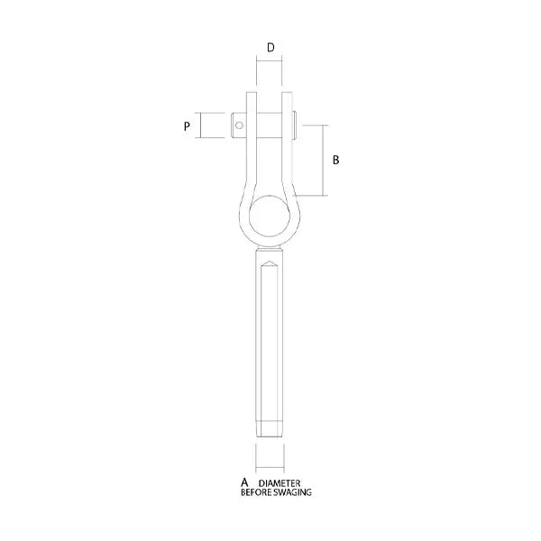 Swage Toggle Fork