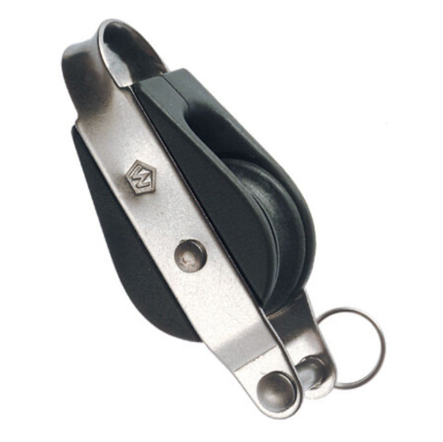 Wichard Single ball bearing block - Sheave 18 - Fixed eye & becket
