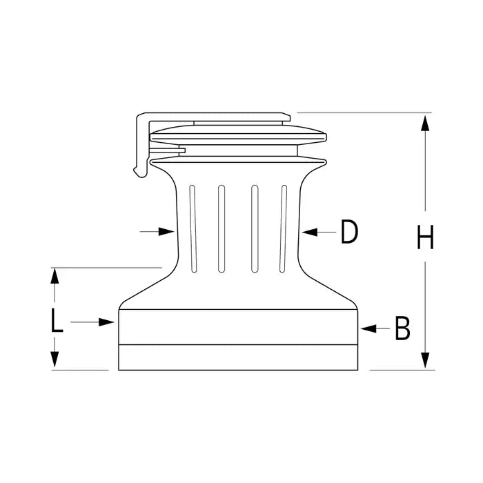 Andersen 12ST Stainless Steel Winch, Single Speed