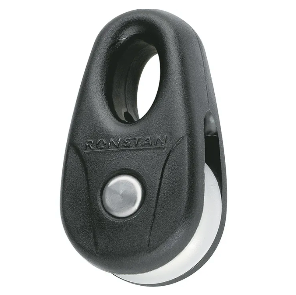 Ronstan Series 15 Kite Block, Black with White Sheave