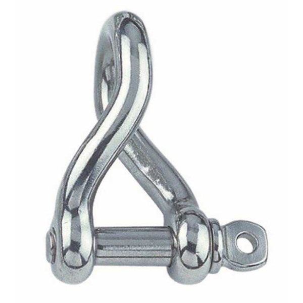 Twisted D Shackle - 316 Marine Grade Stainless Steel
