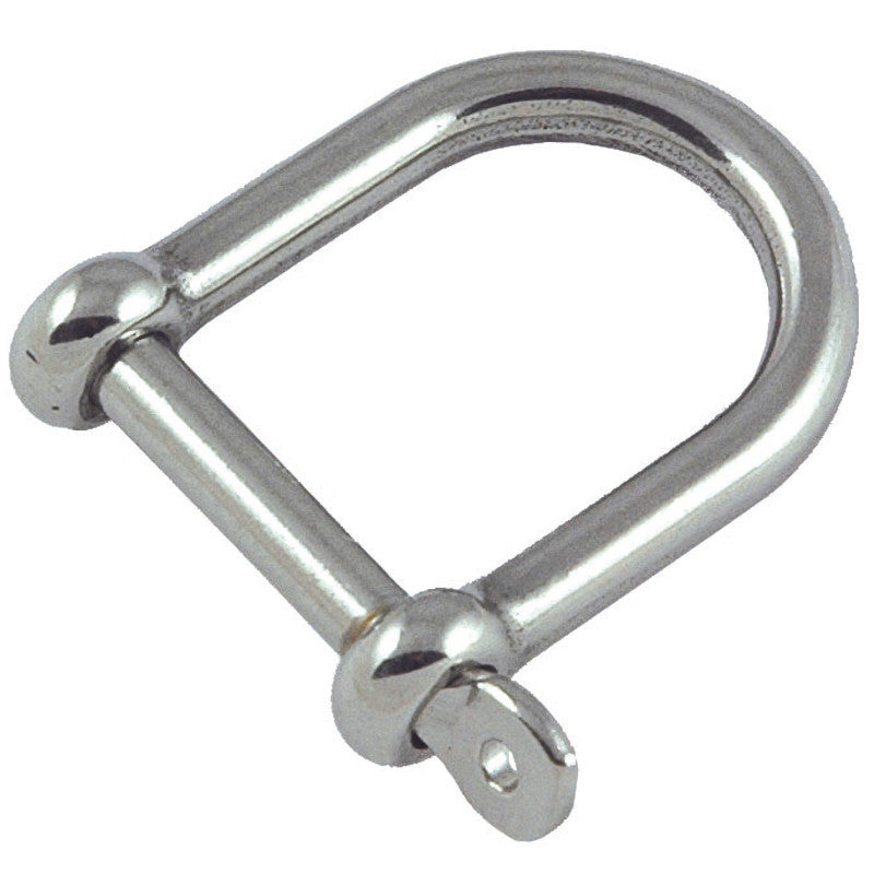 Wide D Shackle - 316 Marine Grade Stainless Steel