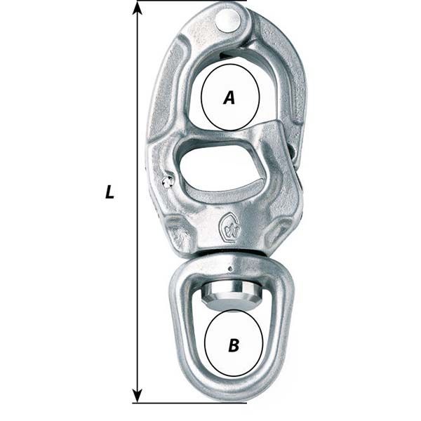 Wichard 'Speedlink' Snap Shackle with Swivel Eye